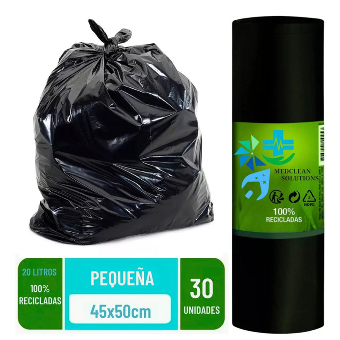 Bolsas para la Basura Aseo 100% Recicladas pequeña media y grande