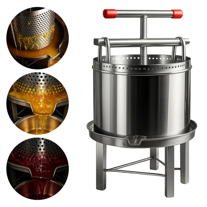Exprimidor Manual 10 Litros Uva Vino Miel Fruta Chicha Queso
