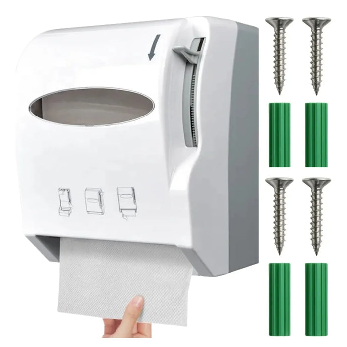 Dispensador Toalla Papel Higienico Hoja Palanca Baño 200mts