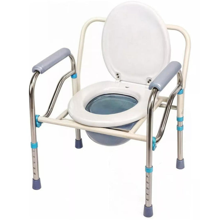 Silla Comodo Baño Plegable 3 En 1 Aumento Ajustable Ducha/wc