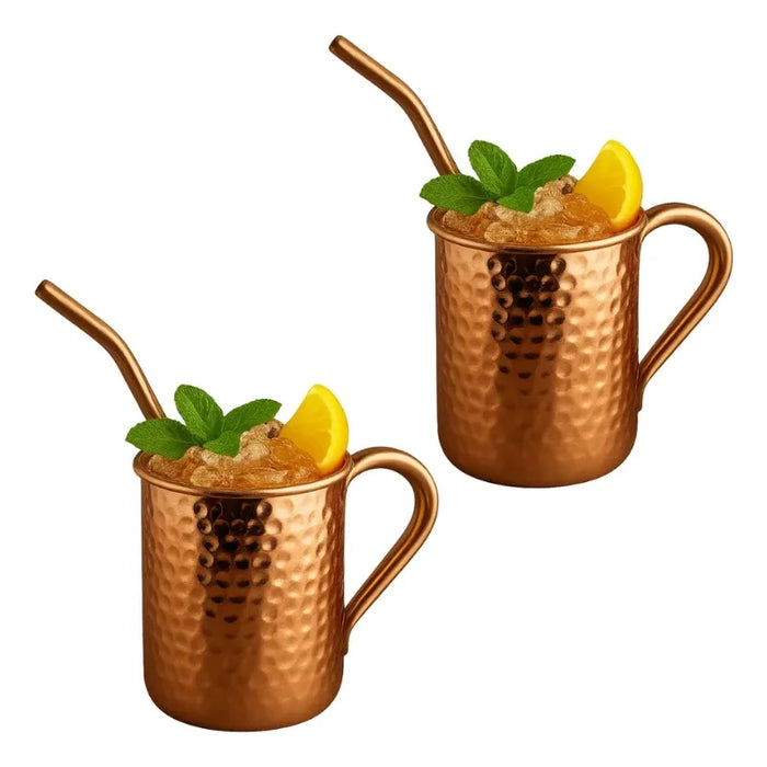 X2 Vasos Mugs Moscow Cobre Mule Coctel Tragos Mojitos 470ml