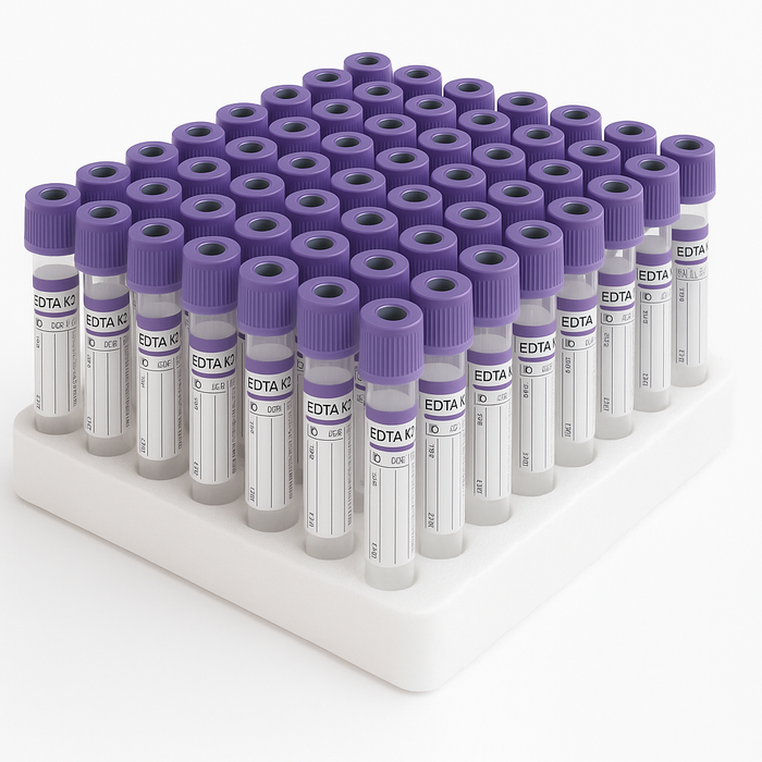 100 Tubos De Ensayo Recoleccion De Sangre Edtak2 5ml 13x75mm
