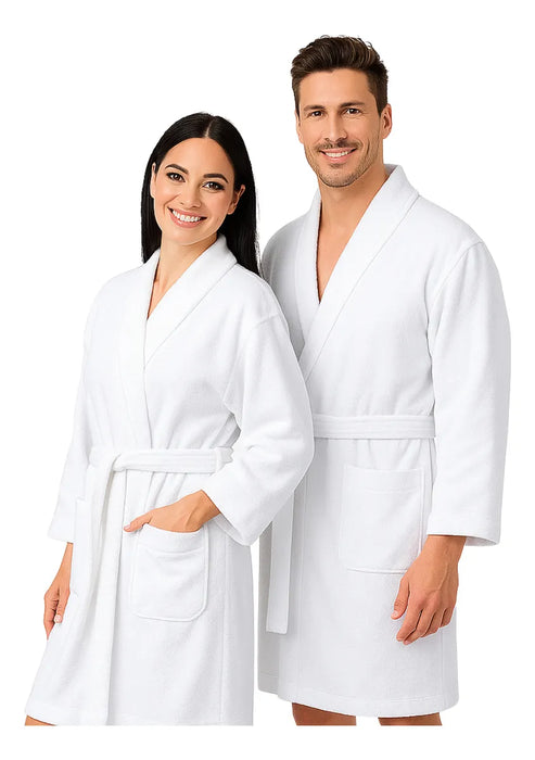 Bata De Baño Unisex Talla Unica Algodón Mujer Camisón Hombre