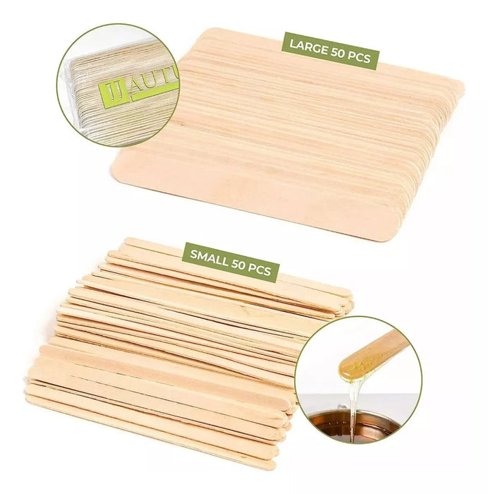 Baja Lenguas Madera 100 Unidades Paletas Depilacion Medica