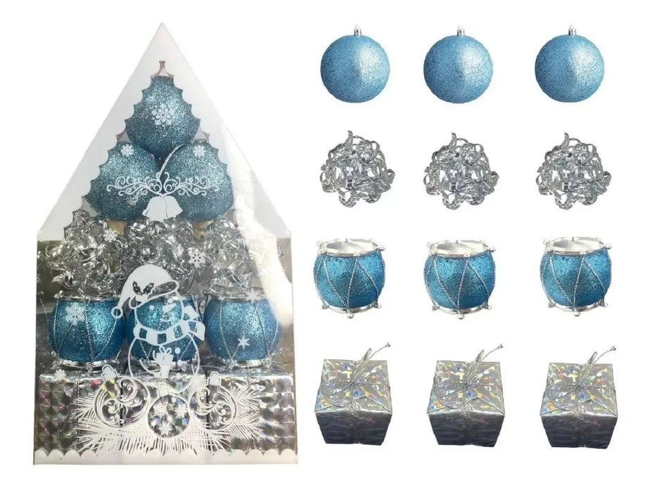 X12 Bambalinas Esferas Navidad Decorativas Esferas Navideñas