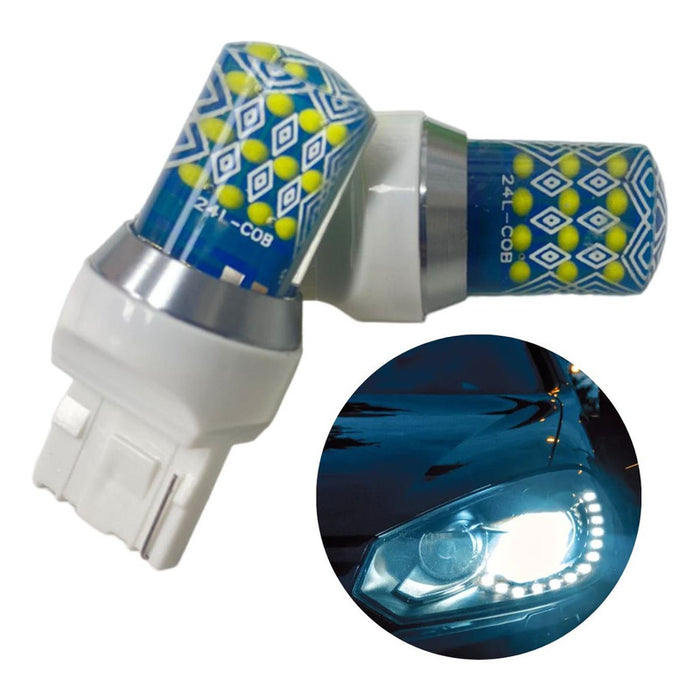 Set 2 Led Posicion T20 Siliconado Cambus Ampolletas Led 12v
