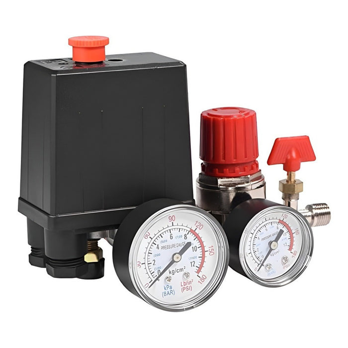 Compresor Aire Valvula Presion 180psi Interruptor Regulador