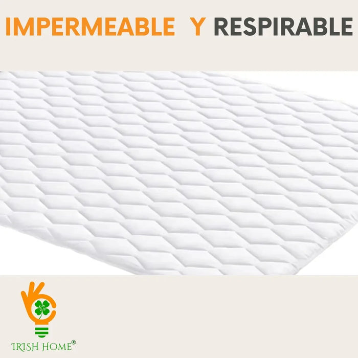 cubre Colchón Protector Impermeable Lavable Transpirable y Ajuste Elástico