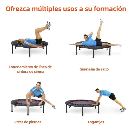 Trampolin Fitness Redondo Plegable Yoga Cama Elastica 120cm