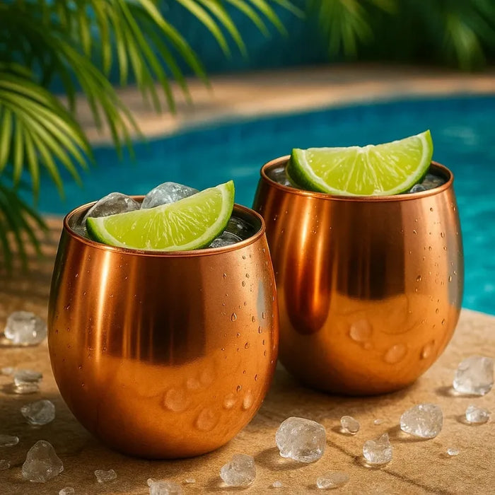 X2 Vasos Mugs Cobre Moscow Mule Coctel 470ml Tragos Mojitos
