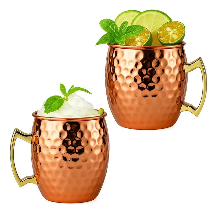 X2 Vasos Mugs Cobre Moscow Mule Tragos Mojitos Coctel 500ml