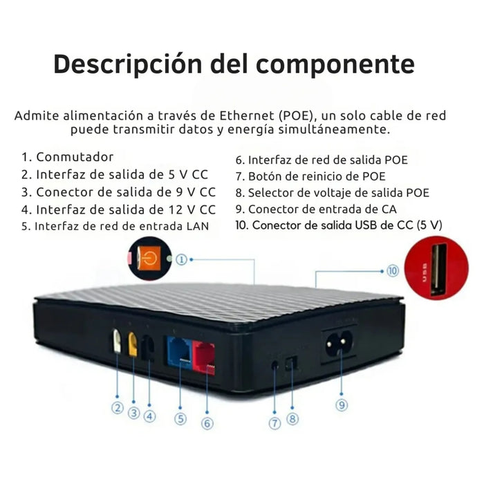 Mini Ups Router 8000mah 9v 12v 15v 24v Wifi Pc Bateria Power