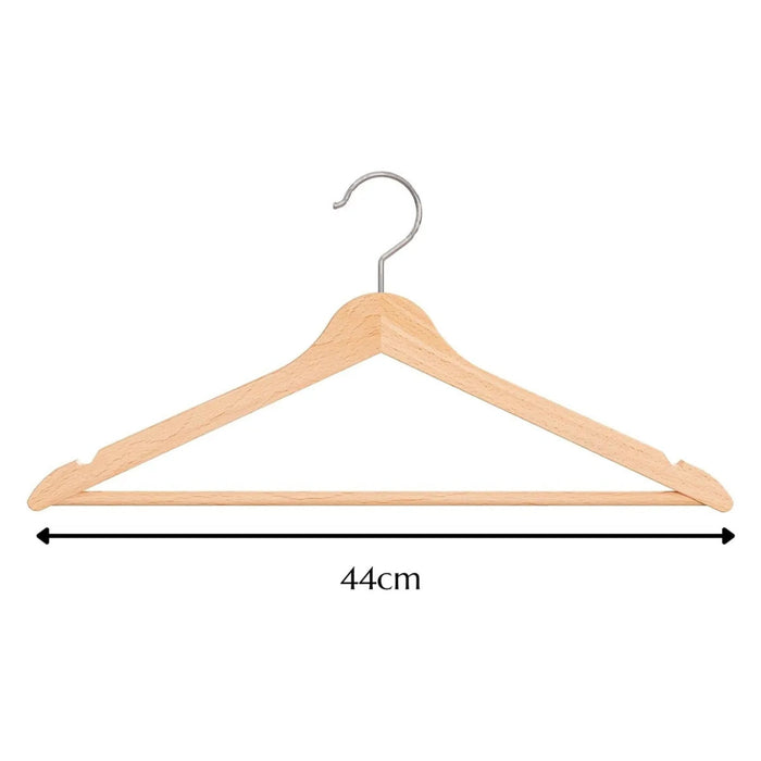 10 Perchas Gancho De Ropa Colgadores Antideslizantes Madera