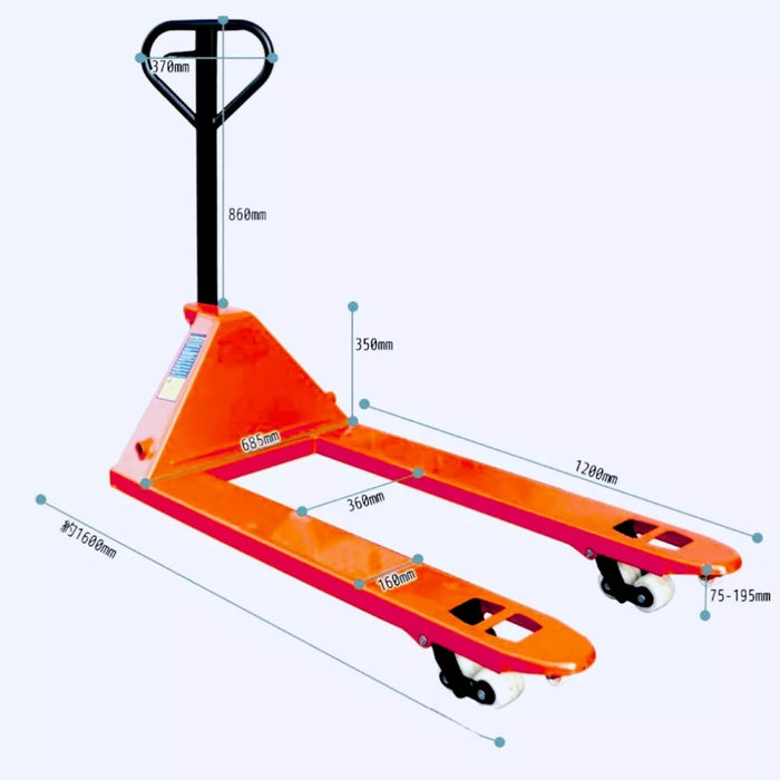 Transpaleta Manual Hidráulico Apilador de 3 toneladas