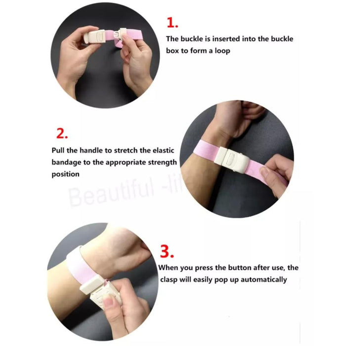 Torniquete Con Broche Ligadura Para Toma De Muestra Elastico