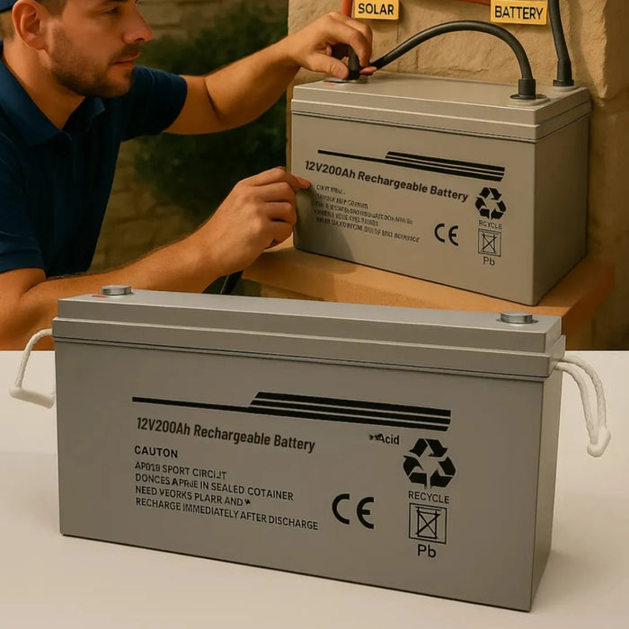 Bateria Ciclo Profundo Panel Solar Gel Carga Solar 12v 200ah