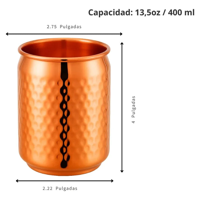 X2 Vasos Mugs Cobre Moscow Mule Coctel 400ml Tragos Mojitos