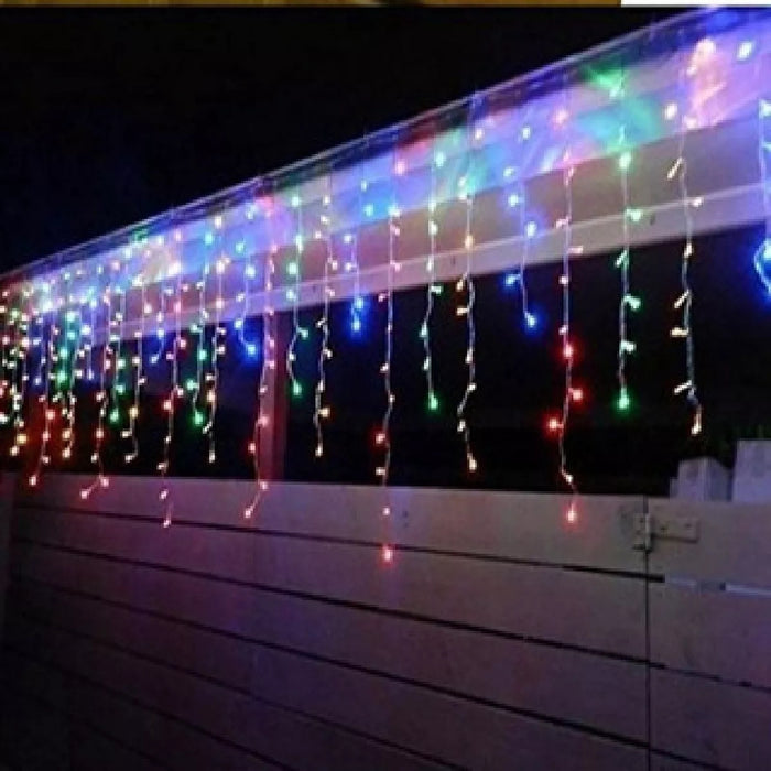 Luces Navidad Cascada De Luces Cascadas Colores 120led 4mt