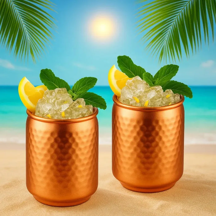 X2 Vasos Mugs Cobre Moscow Mule Coctel 400ml Tragos Mojitos