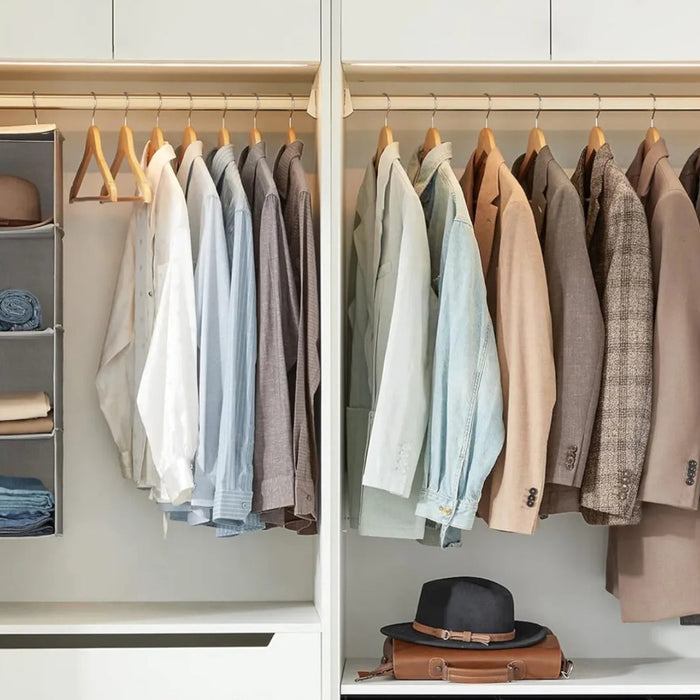10 Perchas Gancho De Ropa Colgadores Antideslizantes Madera