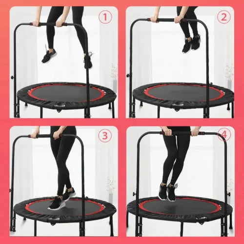 Trampolin Fitness Redondo Plegable Yoga Cama Elastica 120cm