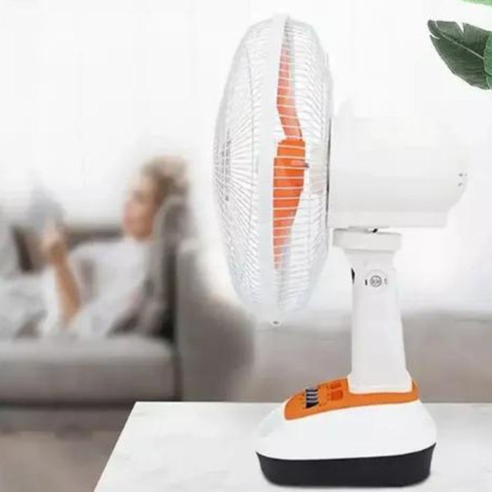 Ventilador Solar Portatil Carga Panel Recargable Ampolletas