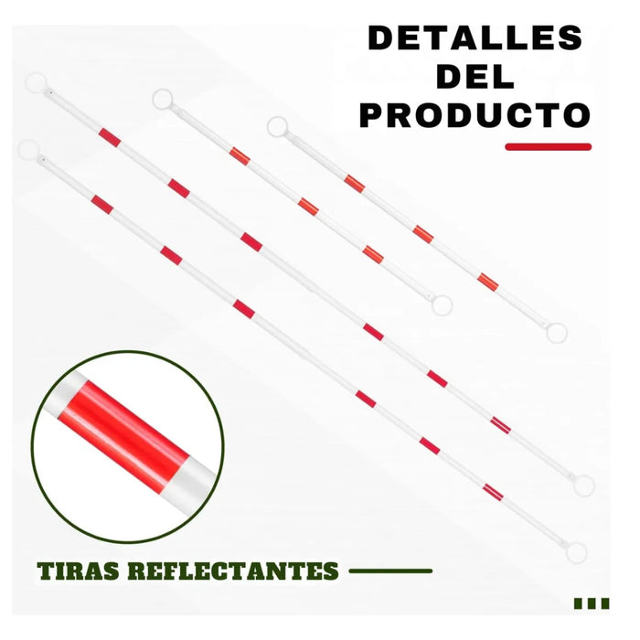 Barra Extensible Para Conos De Seguridad Vial 2mts Peligro