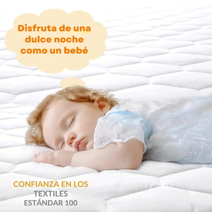 cubre Colchón Protector Impermeable Lavable Transpirable y Ajuste Elástico