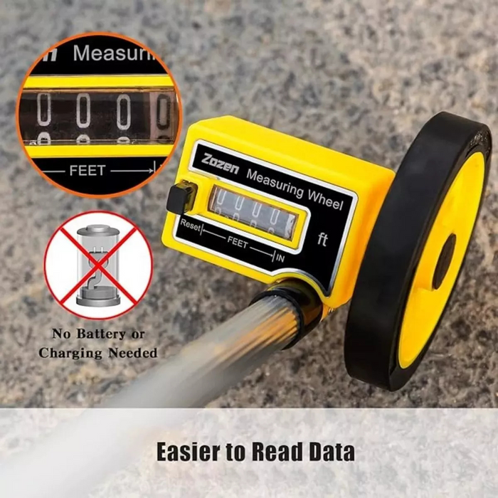 Rueda Medicion Digital Analogo Odometro Extensible 10000 Mt