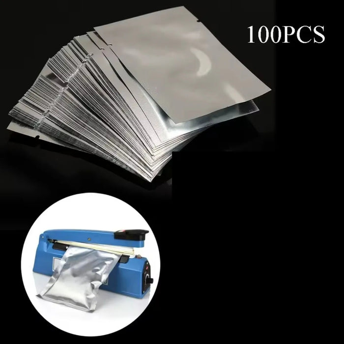 Set 100 Bolsas Papel De Aluminio Sellado Al Vacío 39x28cm