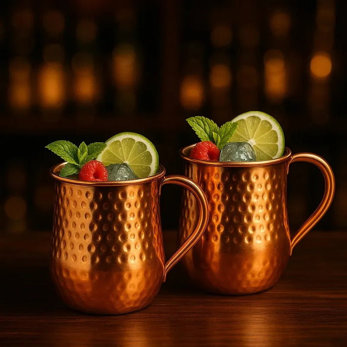 X2 Vasos Mugs Moscow Cobre Mule Coctel 470ml Tragos Mojitos