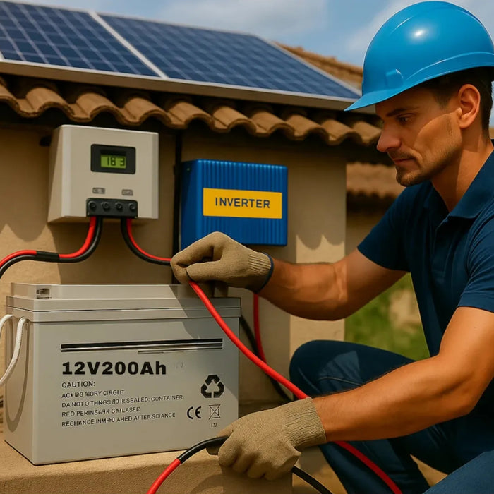 Bateria Ciclo Profundo Panel Solar Gel Carga Solar 12v 200ah
