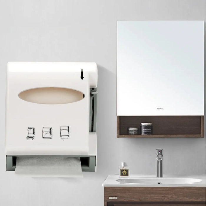 Dispensador Toalla Papel Higienico Hoja Palanca Baño 200mts