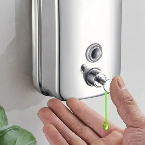 Dispensador Jabon Liquido Manual Jabonera Acero Baño 500ml