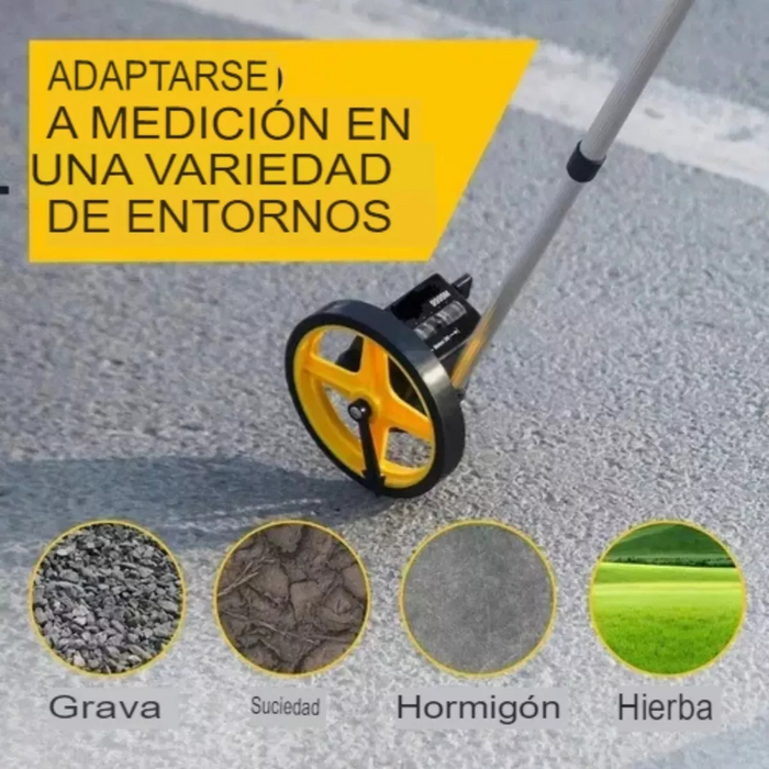 Rueda Medicion Digital Analogo Odometro Extensible 10000 Mt