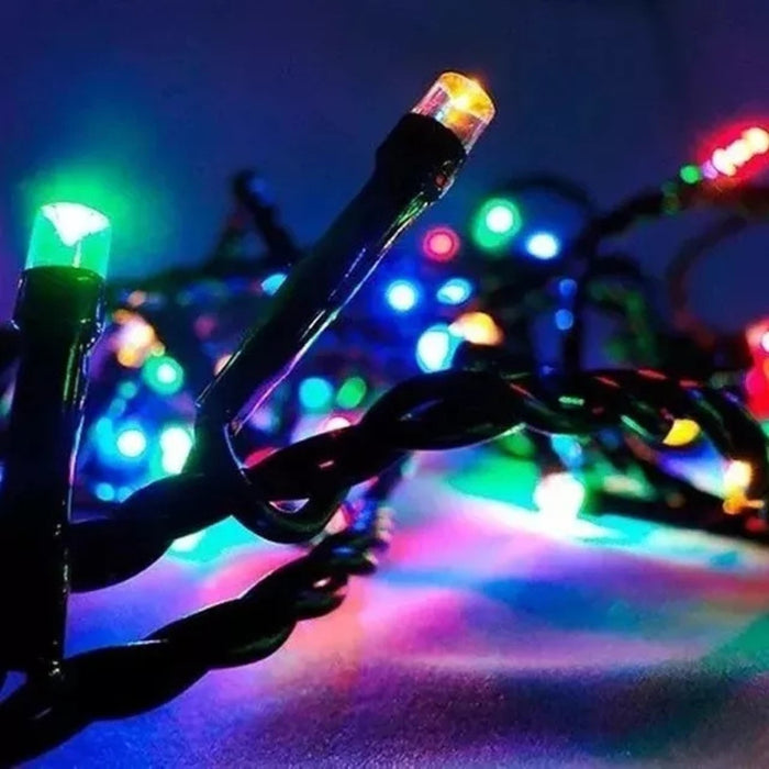 Luces Navidad Cascada De Luces Cascadas Colores 120led 4mt