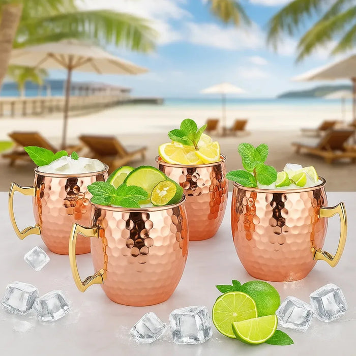 X2 Vasos Mugs Cobre Moscow Mule Tragos Mojitos Coctel 500ml