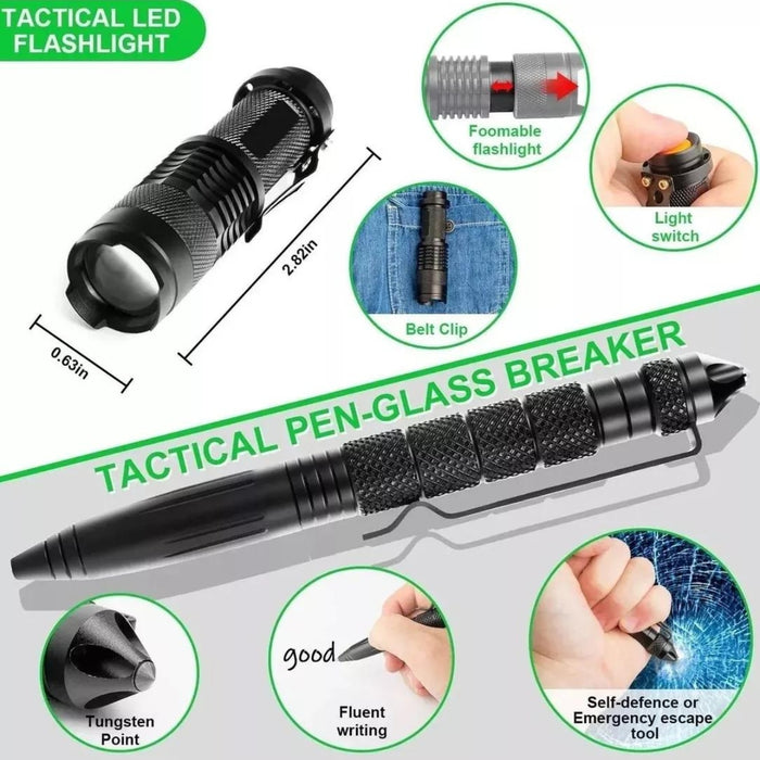 Kit Supervivencia Herramienta 9 En1 Brujula Pesca Camping