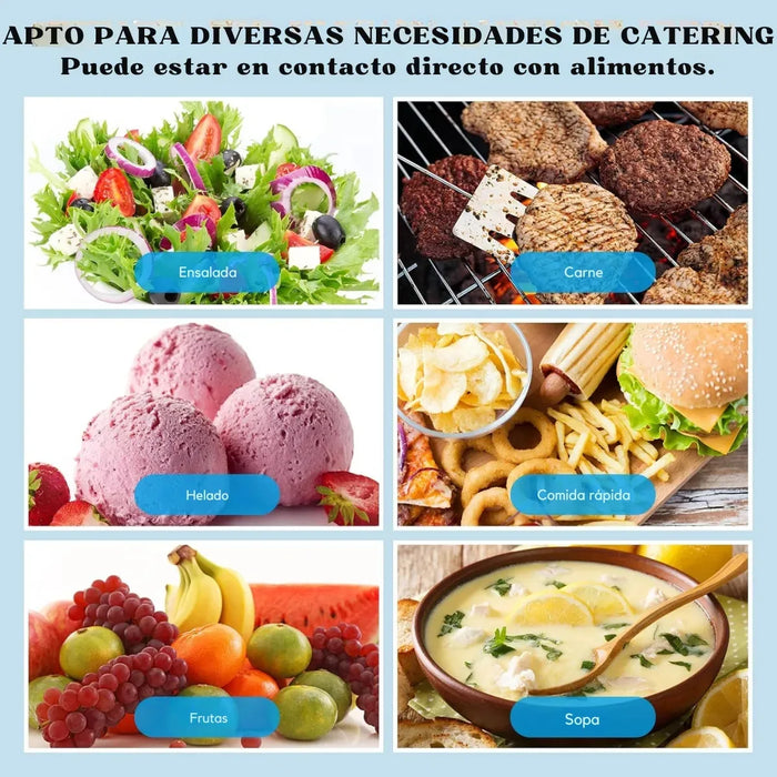 Bandeja Deposito Gastronómico Acero Inox Tapa 32,5x26,5x15cm