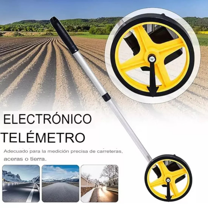 Rueda Medicion Digital Analogo Odometro Extensible 10000 Mt