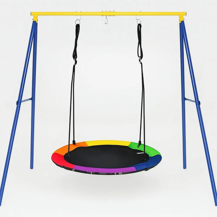 Columpio Colgante Multicolor Infantil Redondo Niños Ovalado seguro exterior