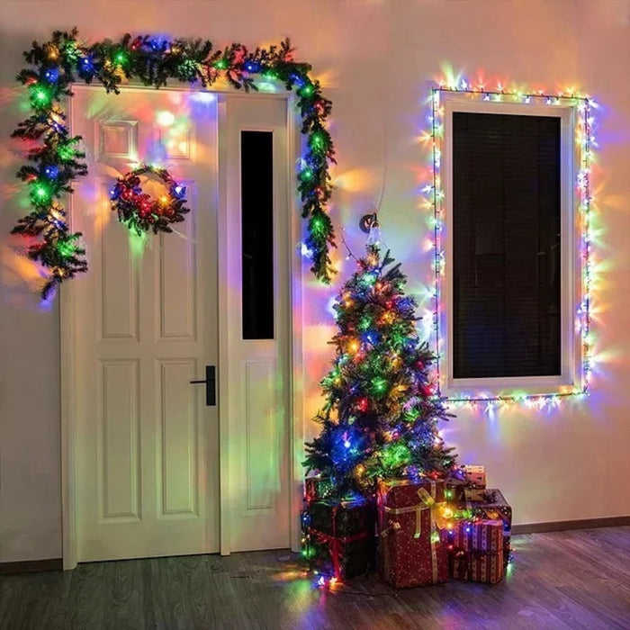 Luces Navidad Cascada De Luces Cascadas Colores 120led 4mt