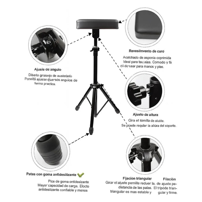 Soporte Reposabrazos De Tatuaje Apoyabrazos Profesional regulable