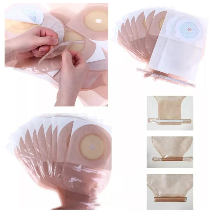 10 Bolsa de Colostomía Tela Drenable