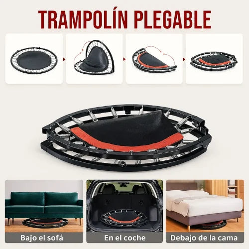 Trampolin Fitness Redondo Plegable Yoga Cama Elastica 120cm