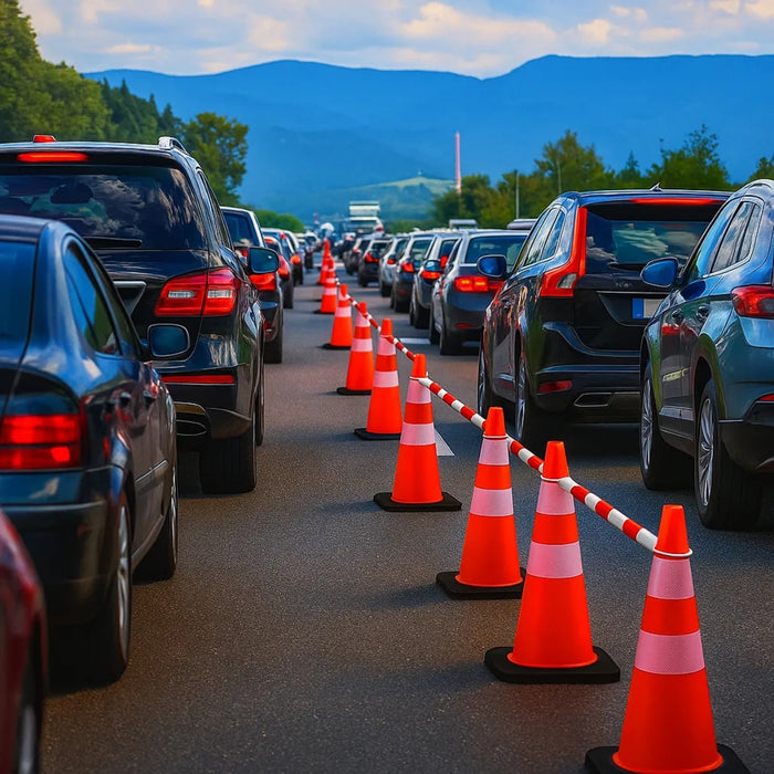 Barra Extensible Para Conos De Seguridad Vial 2mts Peligro