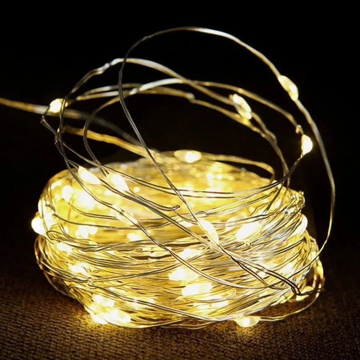 Luces Hada Solares Manguera 100 Led Exterior Guirnalda 22mts