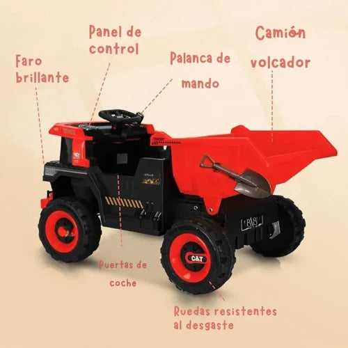 Auto Camion Volquete Montable Niño Batería 12v Control Remoto
