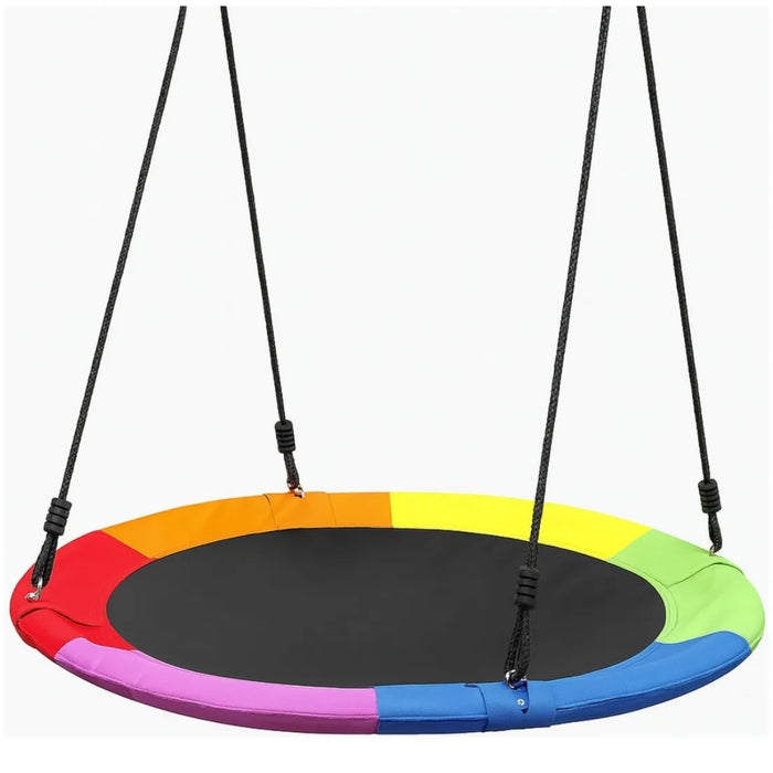Columpio Colgante Multicolor Infantil Redondo Niños Ovalado seguro exterior