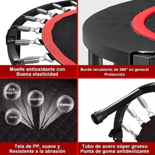 Trampolin Fitness Redondo Plegable Yoga Cama Elastica 120cm